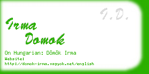 irma domok business card